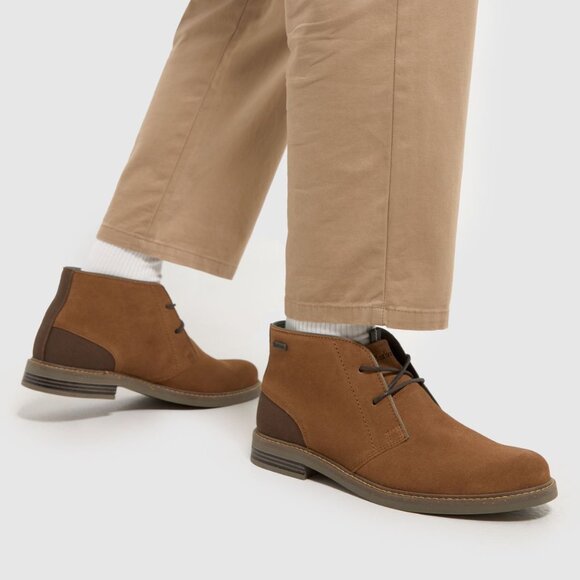 NEW BARBOUR Men's Suede Chukka Boots Fawn 1065MN - Picture 1 of 9